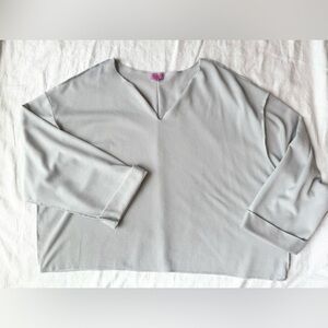 Light Blue Long Sleeve Oversized Blouse | Francesca’s | large